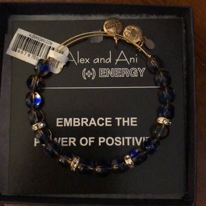 Alex and Ani blue beaded bracelet
